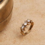 Finger Ring Elizabeth Moissanite Silver Ring