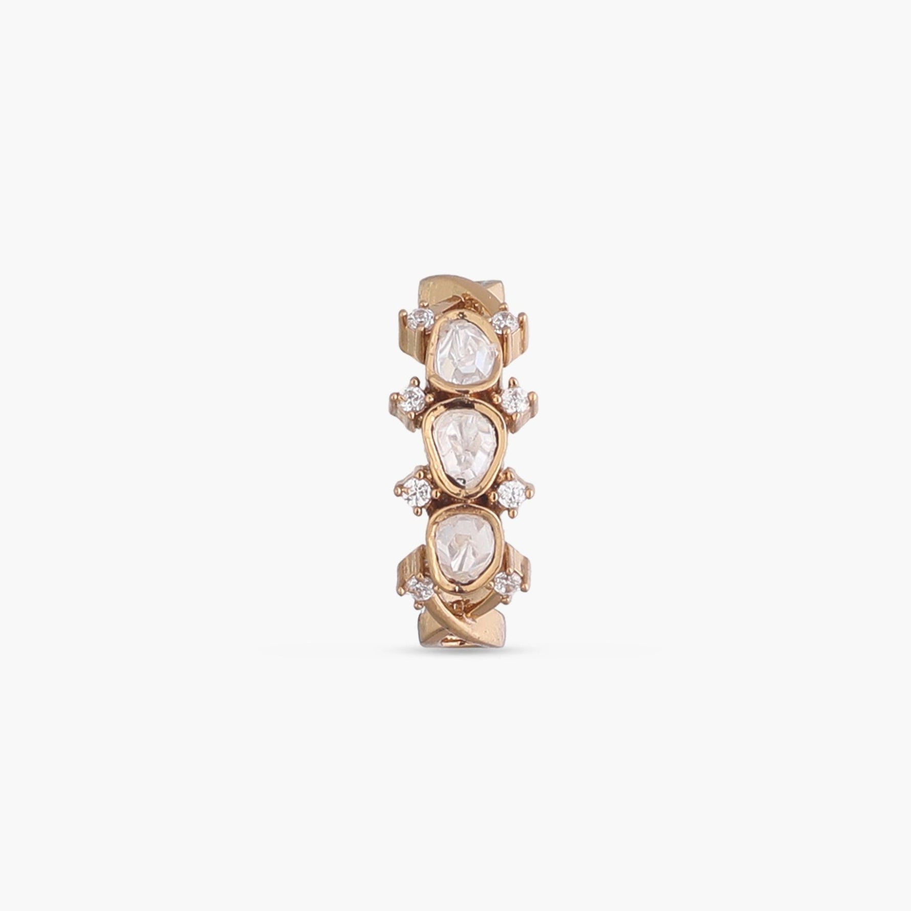 Finger Ring Elizabeth Moissanite Silver Ring
