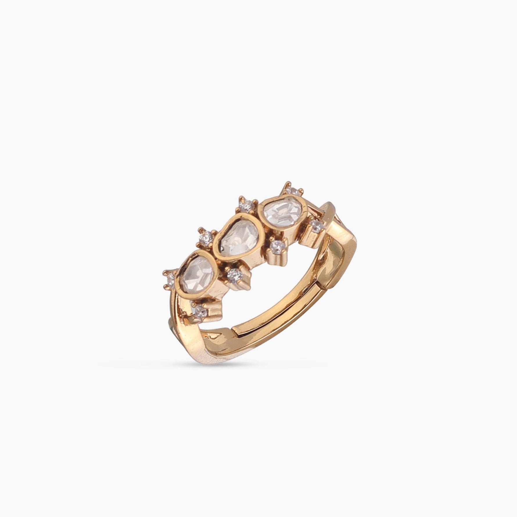 Finger Ring Elizabeth Moissanite Silver Ring