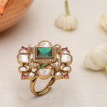 Finger Ring Nyra Moissanite Silver Ring