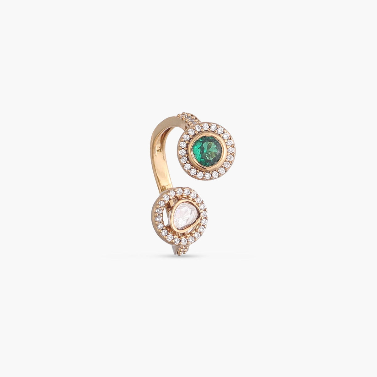 Finger Ring Rhea Toi et Moi Moissanite Silver Ring