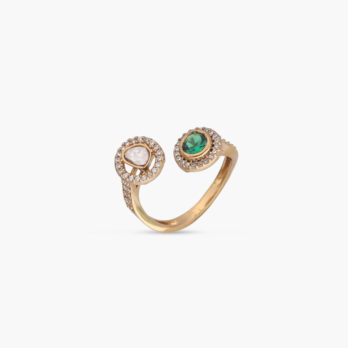 Rhea Toi et Moi Moissanite Silver Ring