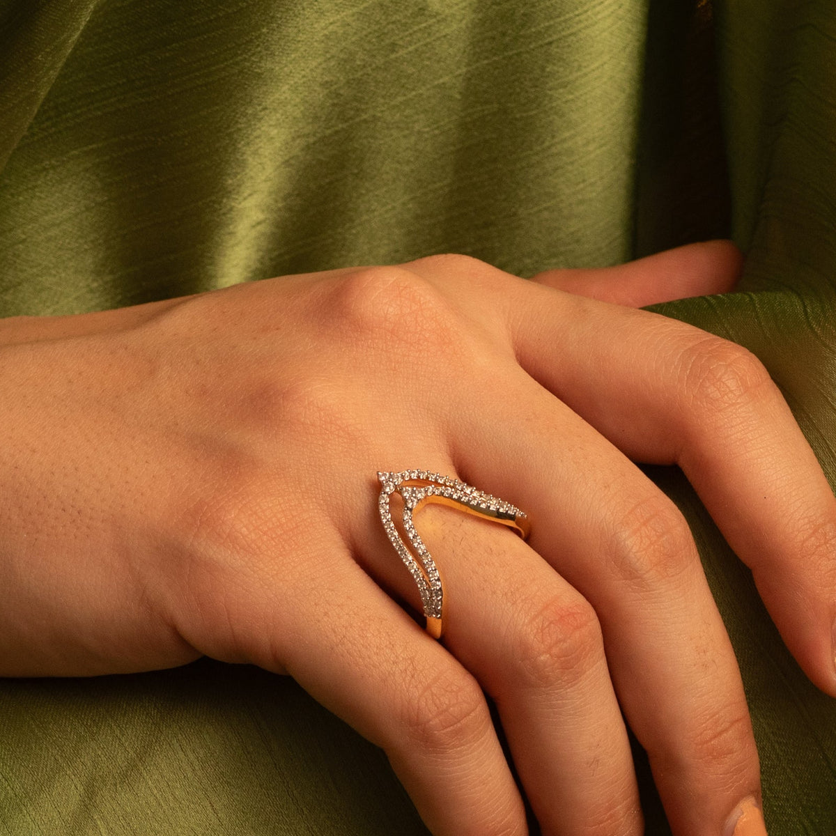 Diya CZ Vanki Silver Ring