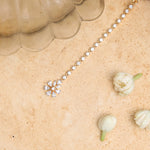 Hair Accessory Nivara Floral CZ Silver Maang Tikka