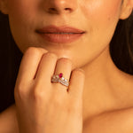 Finger Ring Amira Crown CZ Silver Ring