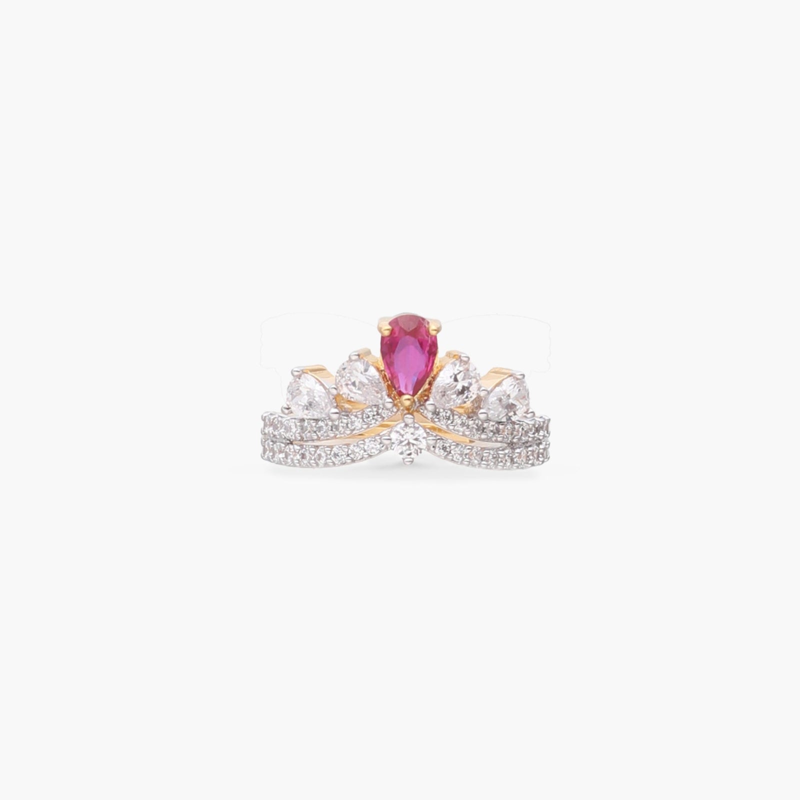 Amira Crown CZ Silver Ring