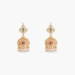 Earrings Tanira CZ Silver Jhumka Earrings