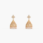 Earrings Veyna CZ Silver Jhumka Earrings