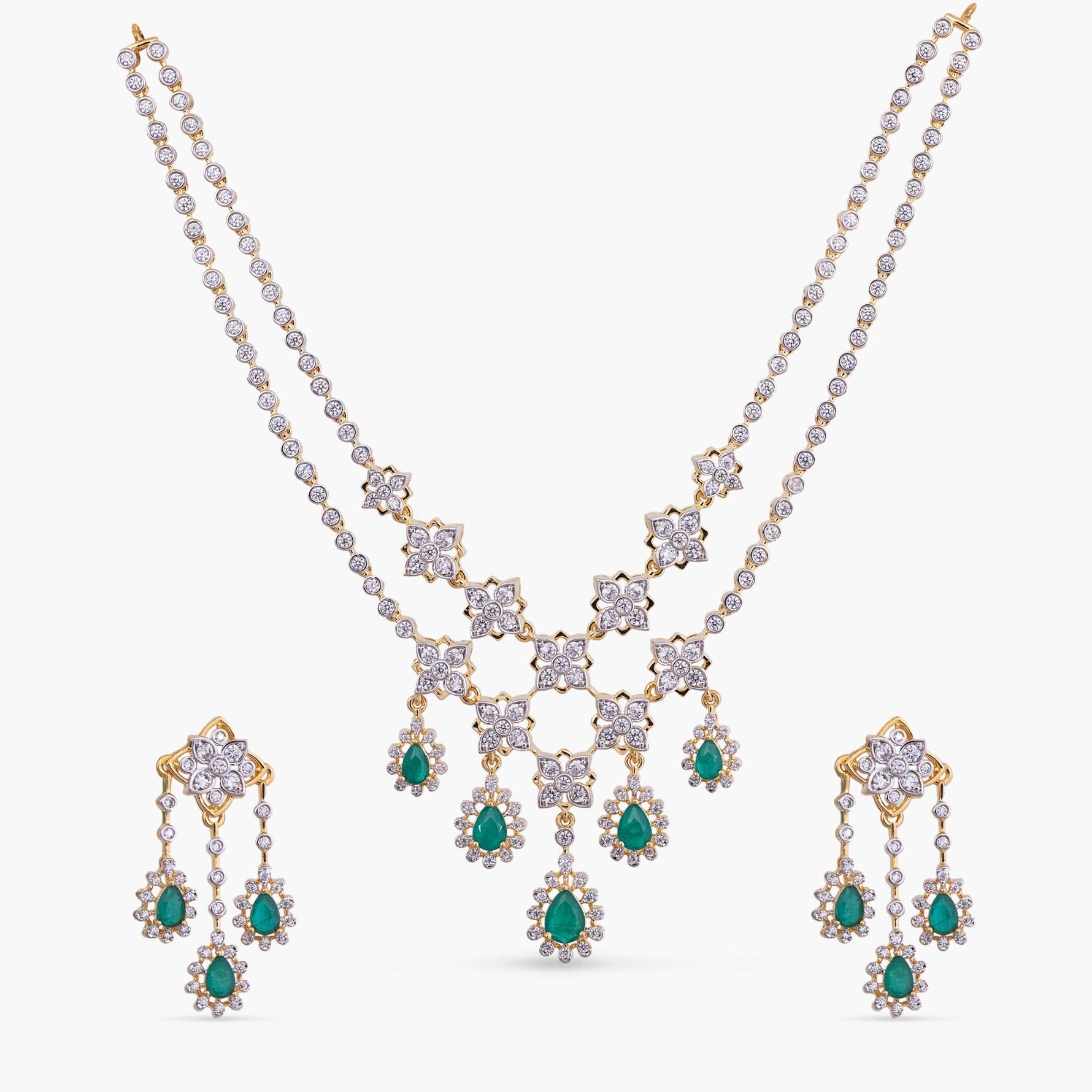 Necklace Tara CZ Silver Necklace Set