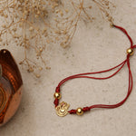 Shree Ganesha Gold Plated Silver Rakhi