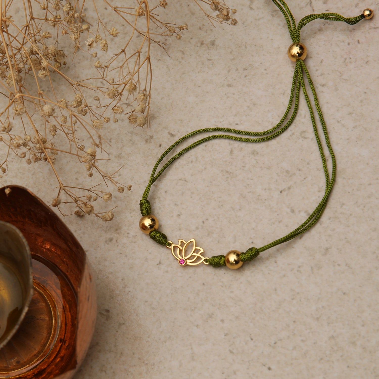 Pankaj Gold Plated Silver Rakhi