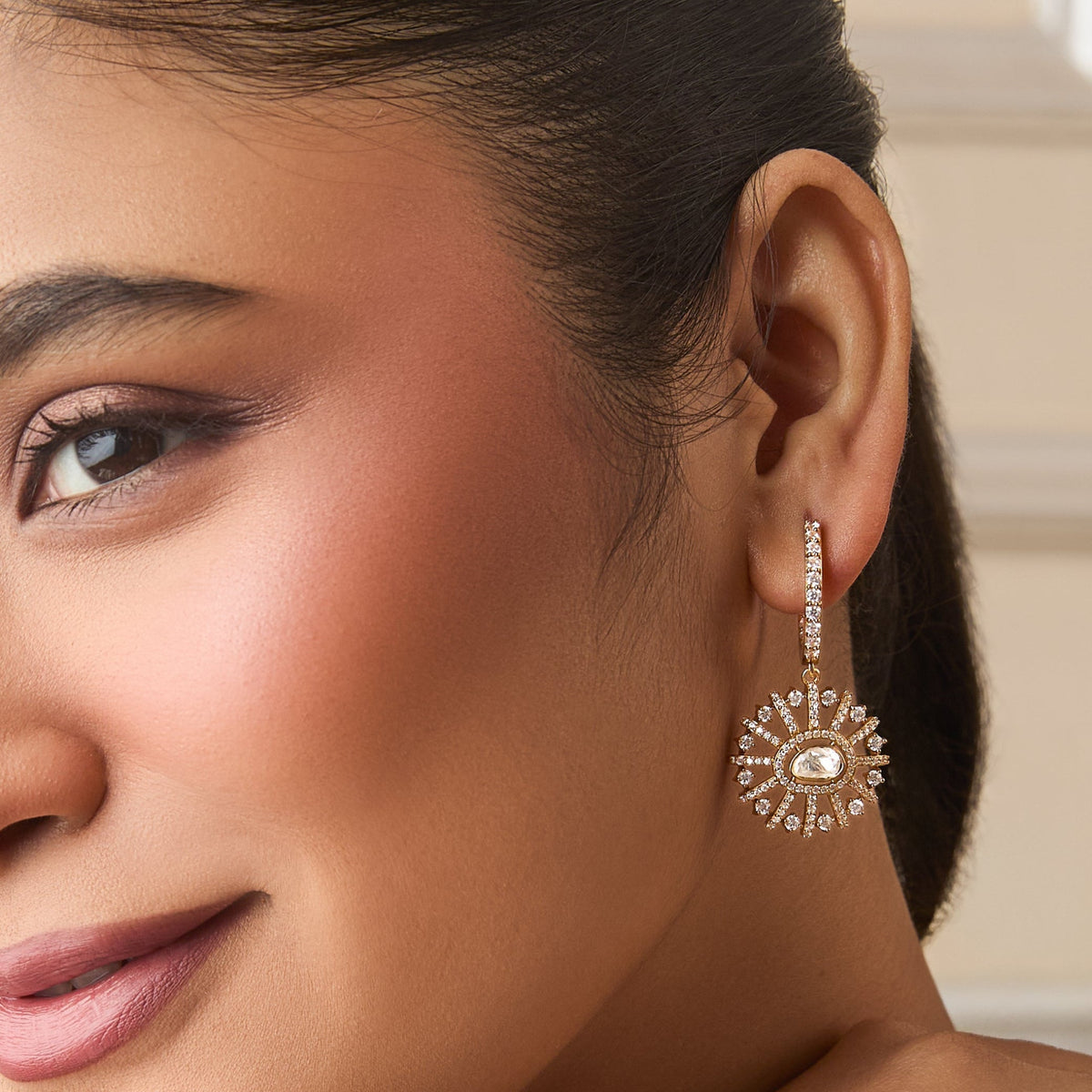 Sia Moissanite Silver Hoop Earrings
