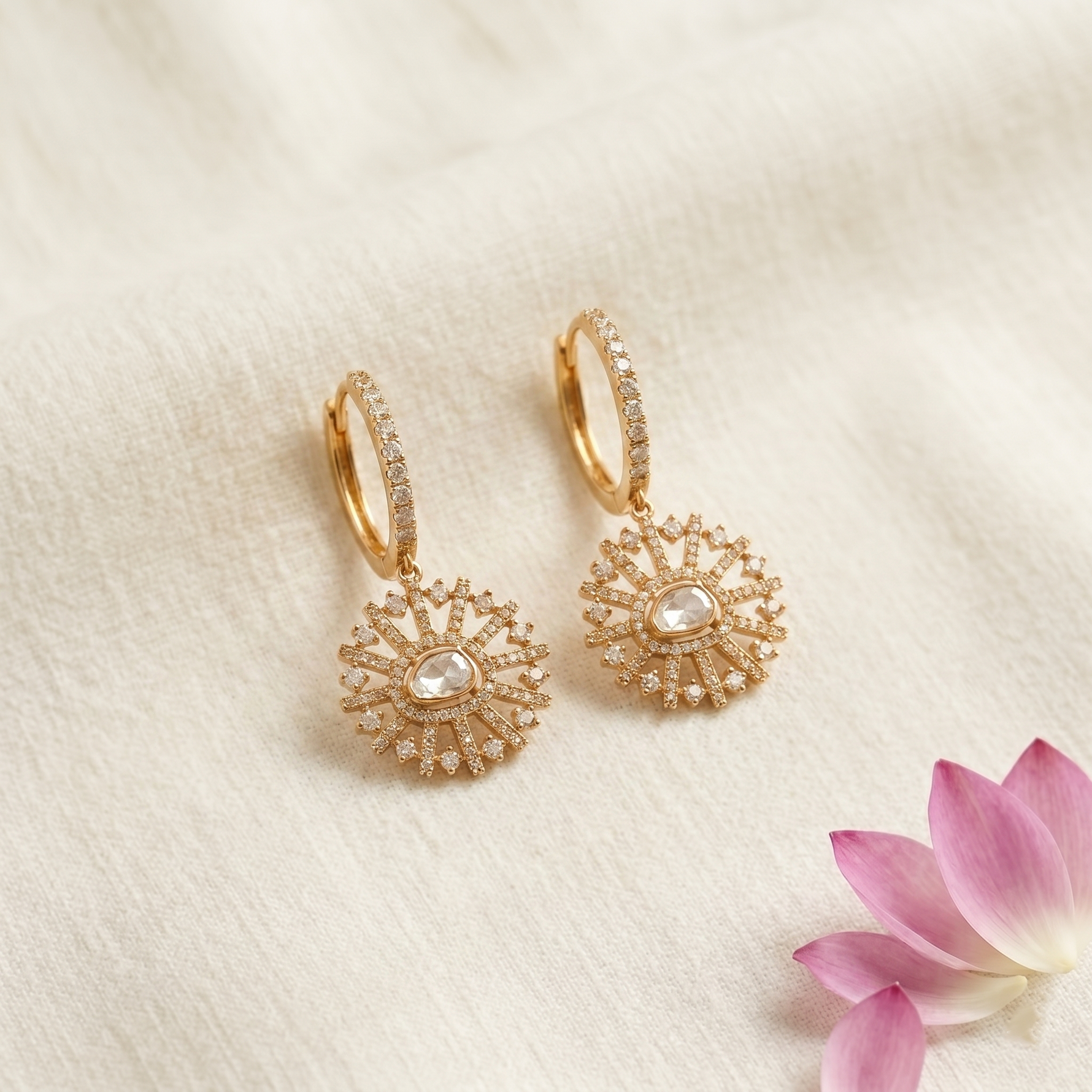 Sia Moissanite Silver Hoop Earrings