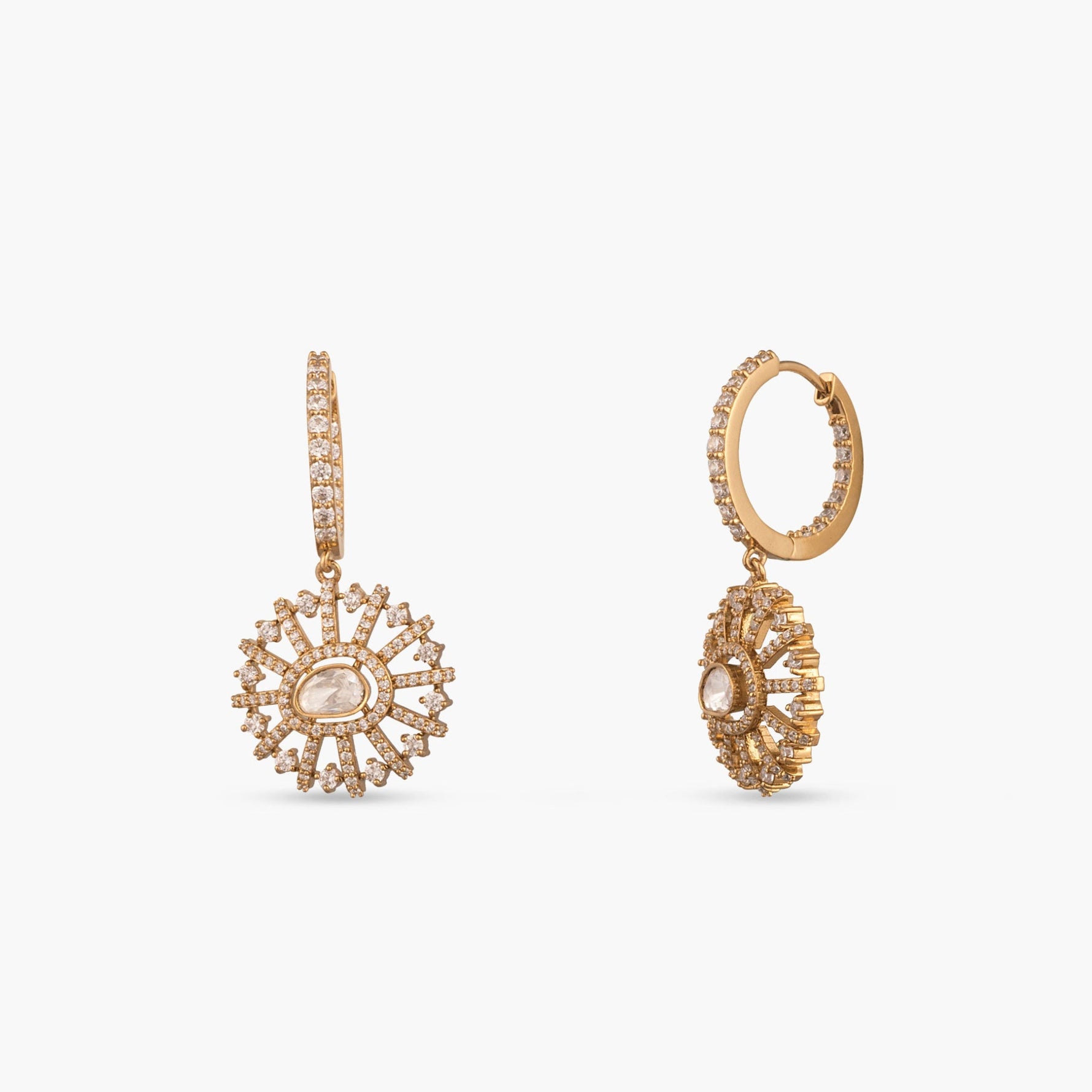 Sia Moissanite Silver Hoop Earrings