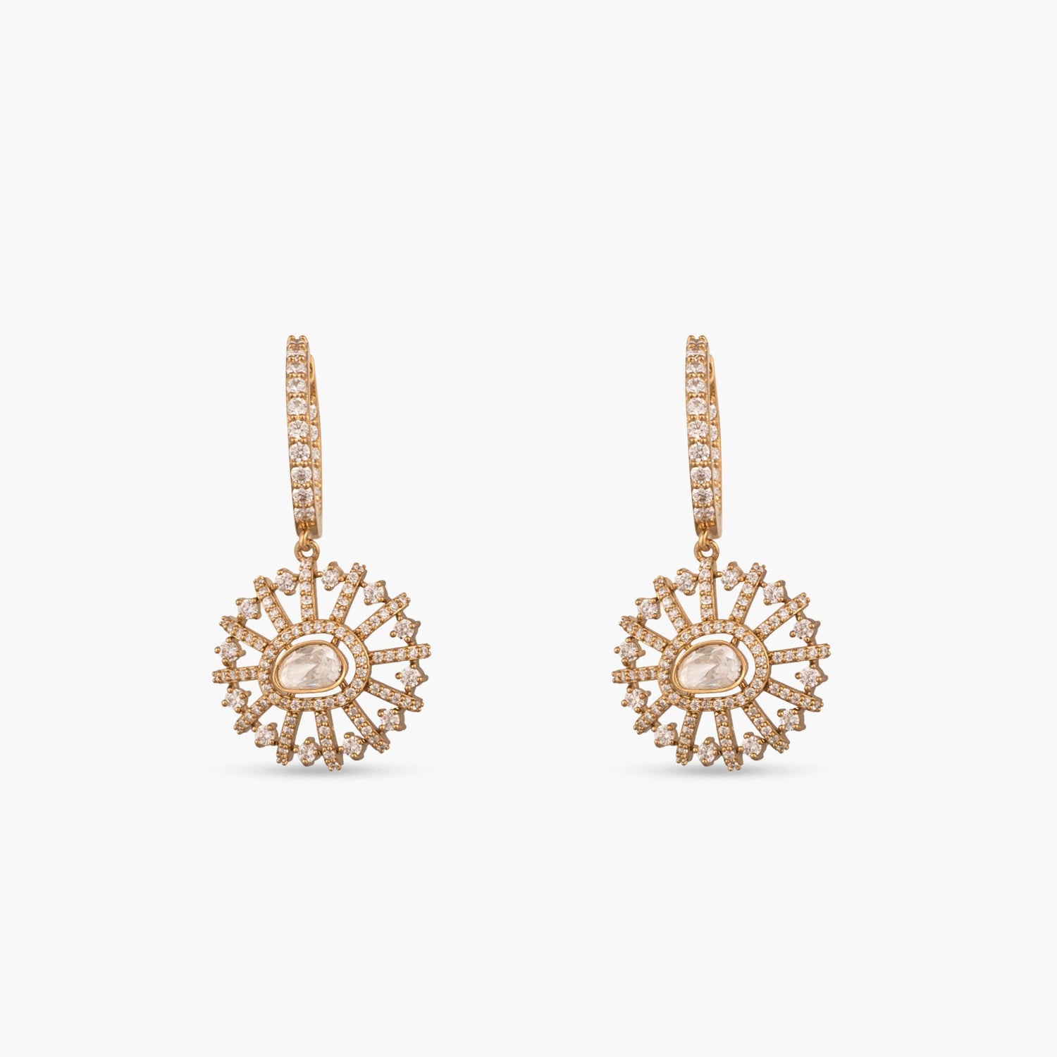 Sia Moissanite Silver Hoop Earrings