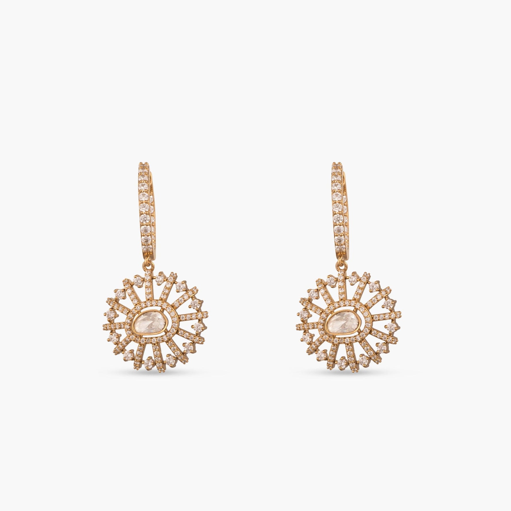Sia Moissanite Silver Hoop Earrings