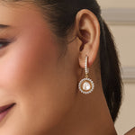 Anika Moissanite Silver Hoop Earrings
