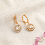 Anika Moissanite Silver Hoop Earrings
