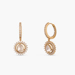 Anika Moissanite Silver Hoop Earrings
