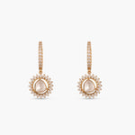 Anika Moissanite Silver Hoop Earrings