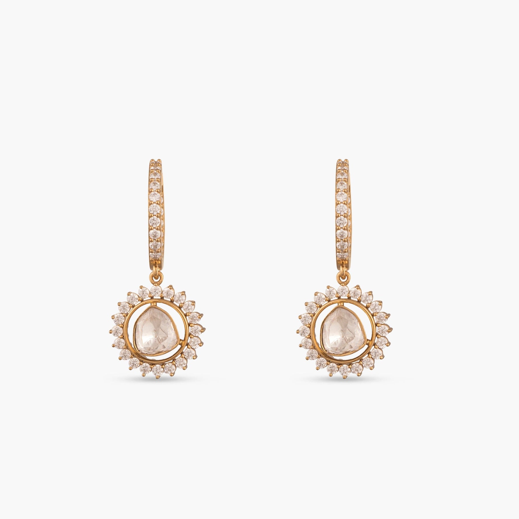 Anika Moissanite Silver Hoop Earrings