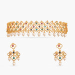 Saanvi CZ Silver Choker Set