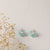 Garden Blooms Green Beads and CZ Stud Earrings