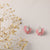 Garden Blooms Pink beads and CZ Stud Earrings
