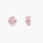 Earrings Pink Floral CZ Stud Earrings