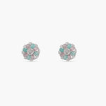 Earrings Blush and Green Bouquet Stud Earrings