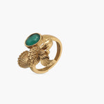 Finger Ring Vihangana Antique Gold Finish Silver Finger Ring