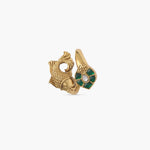 Finger Ring Meena Kavya Antique Gold Finish Silver Finger Ring