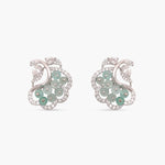 Earrings Botanic CZ Silver Stud Earrings