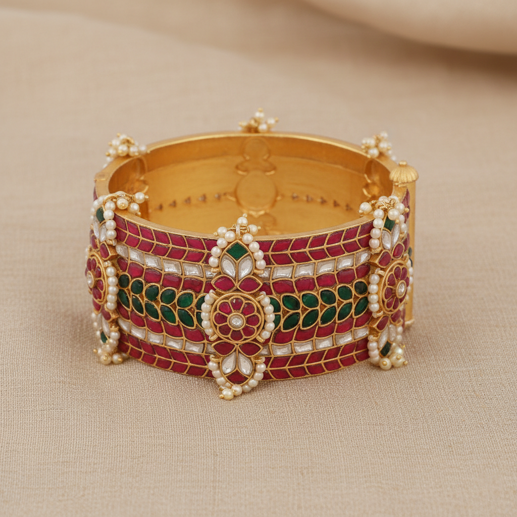 Padhma Classic Heirloom Silver Bangle