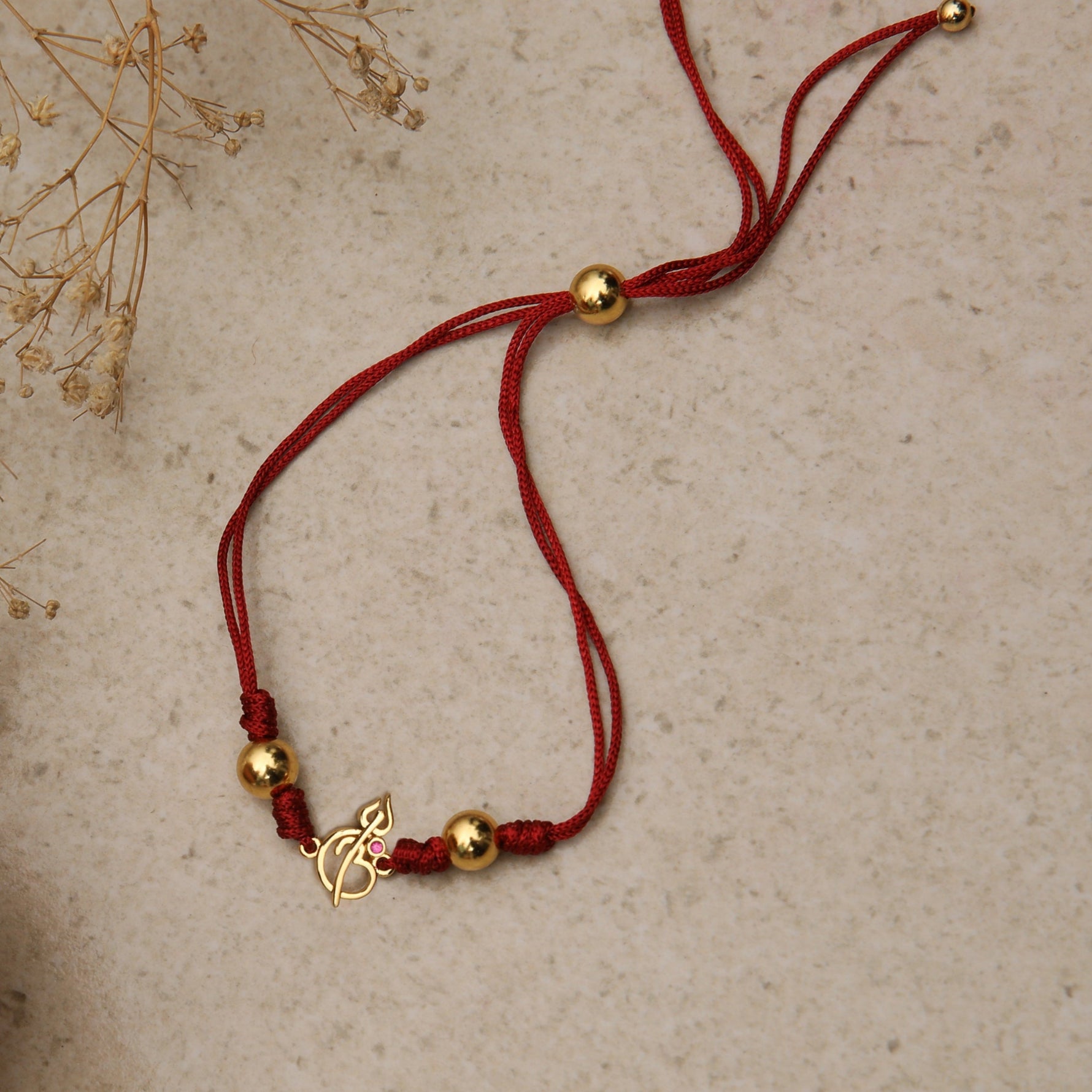 Sadashiv Gold Plated Silver Rakhi