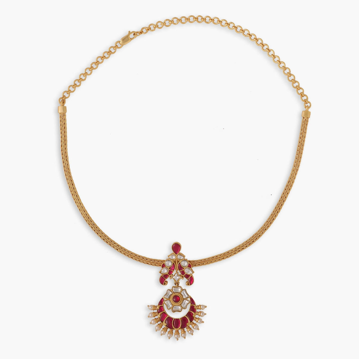 Necklace Parampara Kempu Jadau Silver Necklace