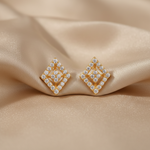 Paris Geometric Silver Stud Earrings