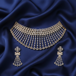 Necklaces Punya Grand CZ Silver Choker Set