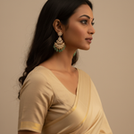 Earrings Pushpita Moissanite Silver Chandbali Earrings