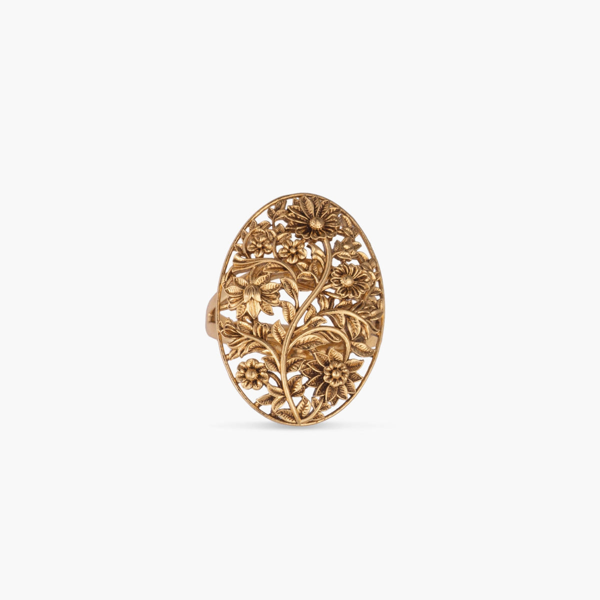 Kusuma Antique Silver Ring