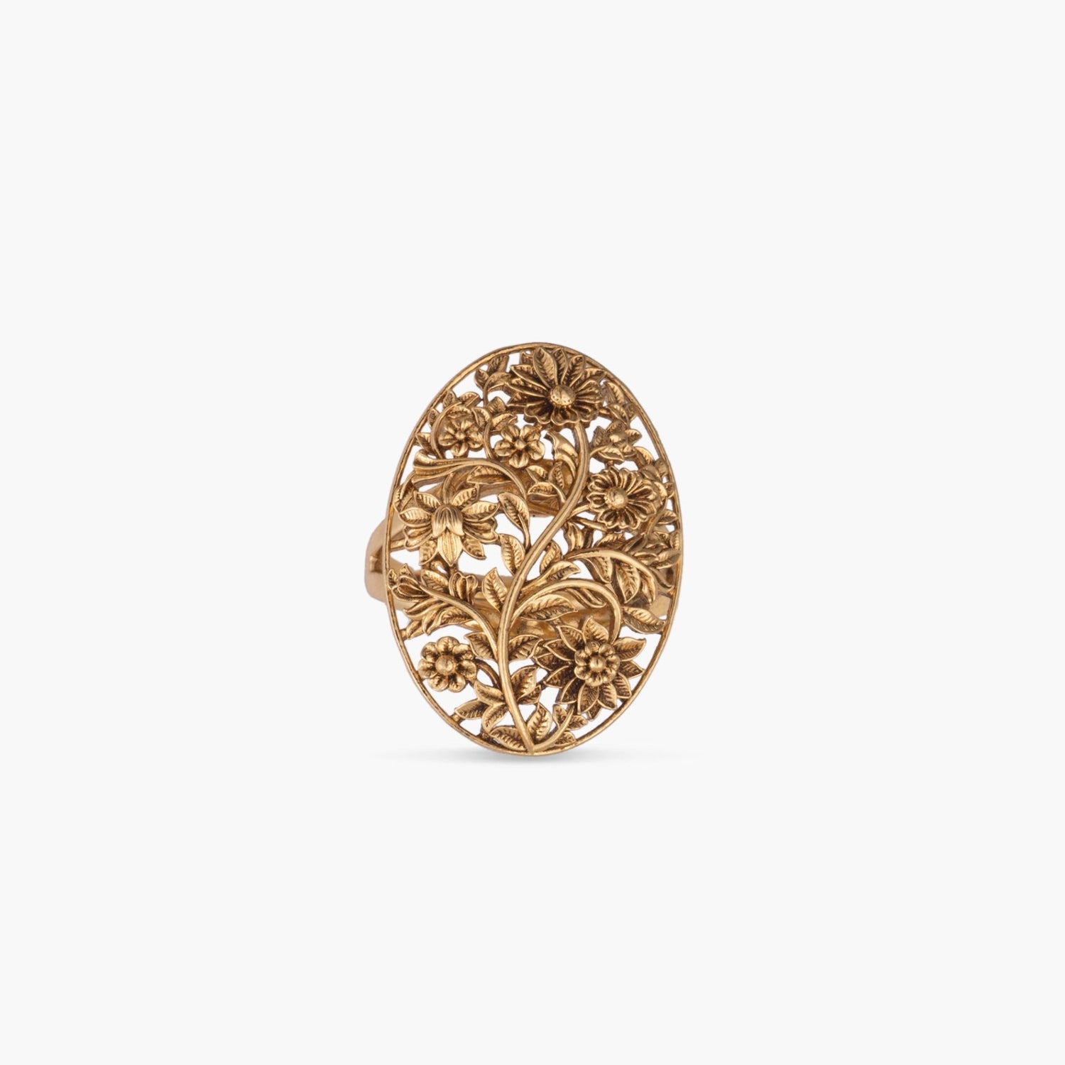 Finger Ring Kusuma Antique Silver Ring