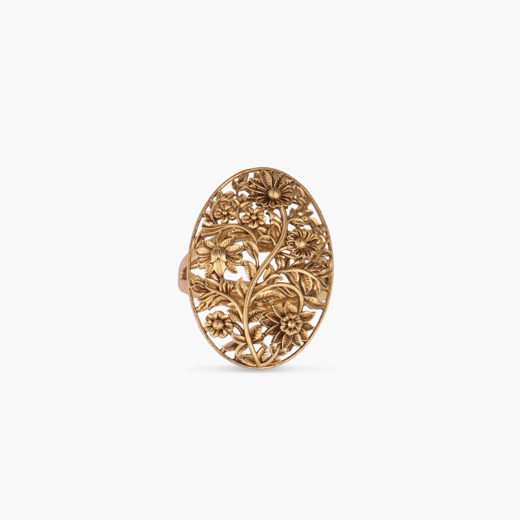 Finger Ring Kusuma Antique Silver Ring