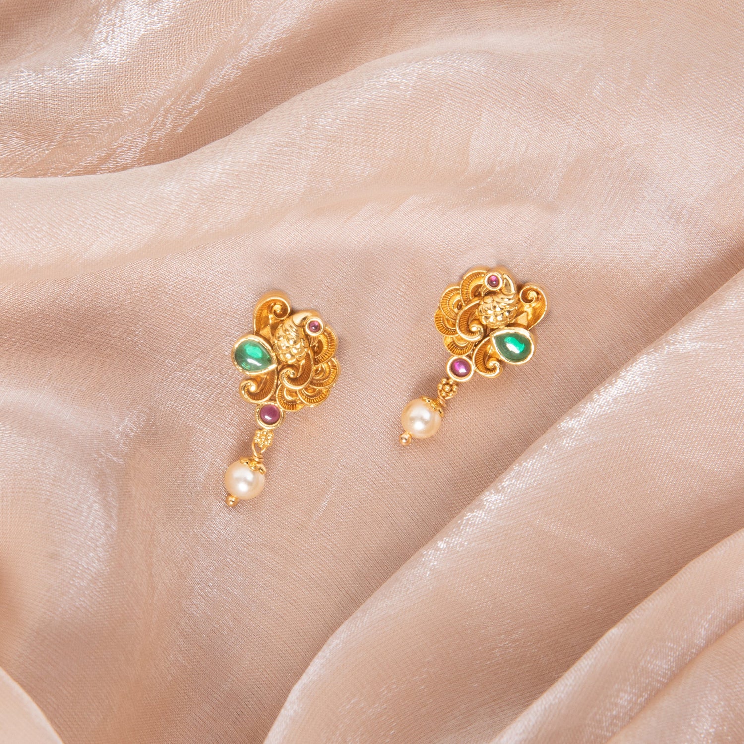 Earrings Shikhandi Antique Silver Stud Earrings