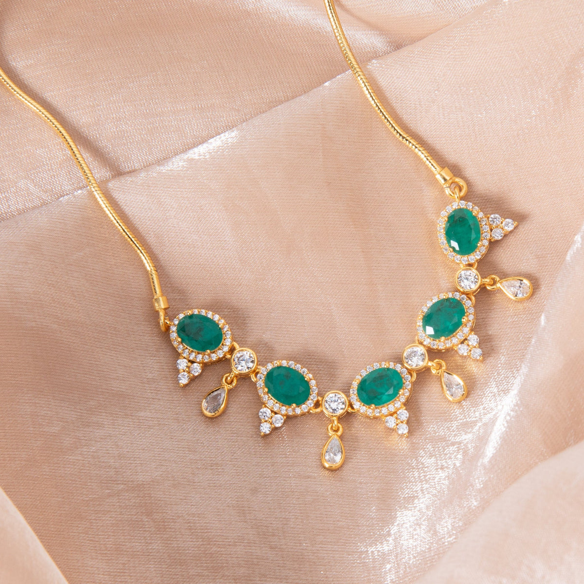 Necklace Zoya CZ Silver Pendant Necklace