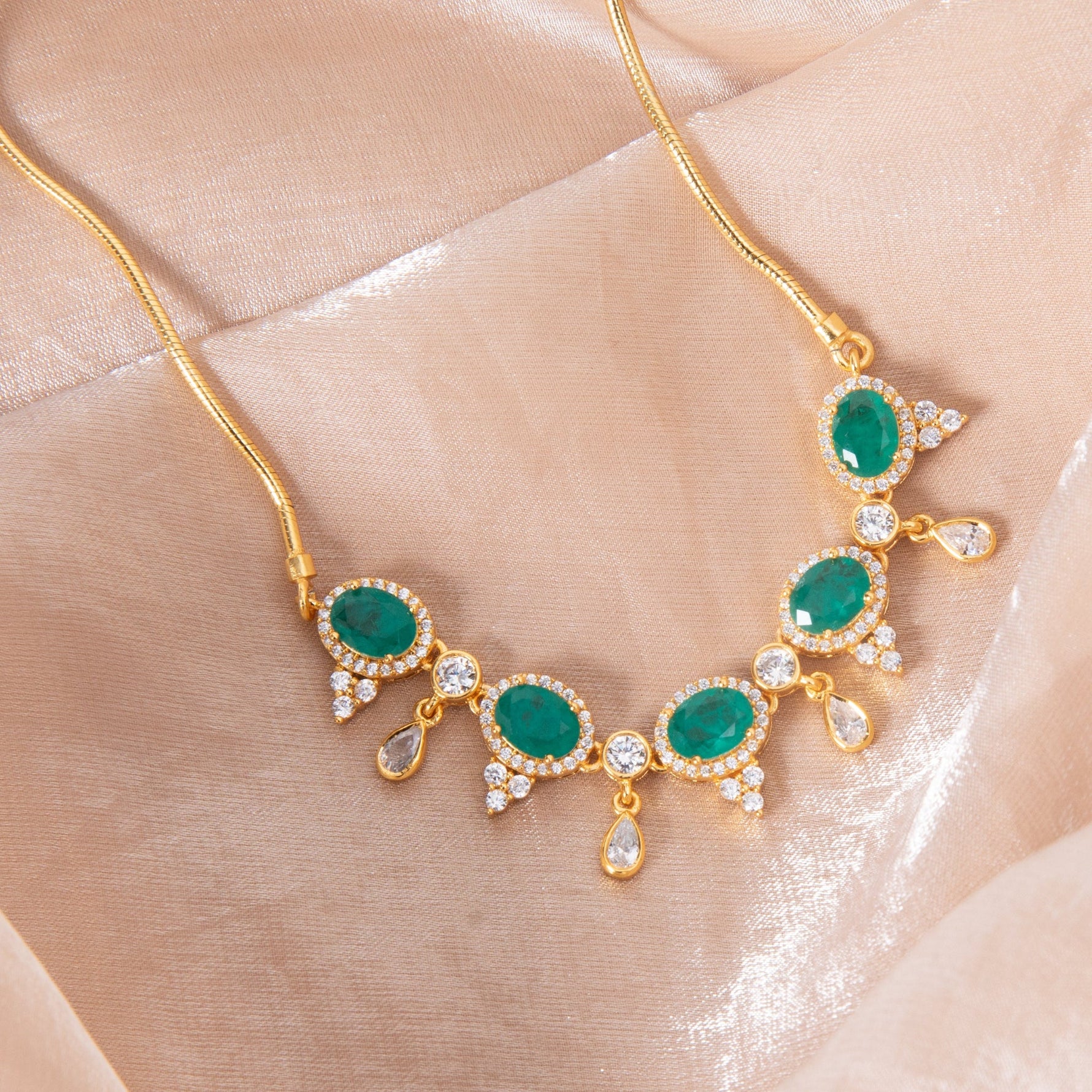 Necklace Zoya CZ Silver Pendant Necklace