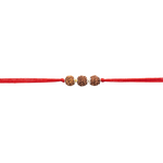 Trividh Rudraksha Silver Rakhi