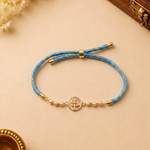 Trishul Gold Plated Silver Rakhi