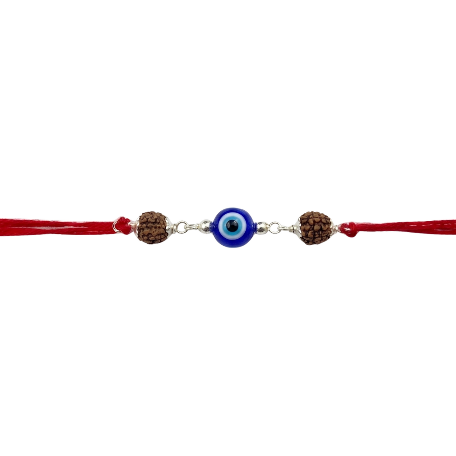 Trinetra Rudraksha Silver Rakhi
