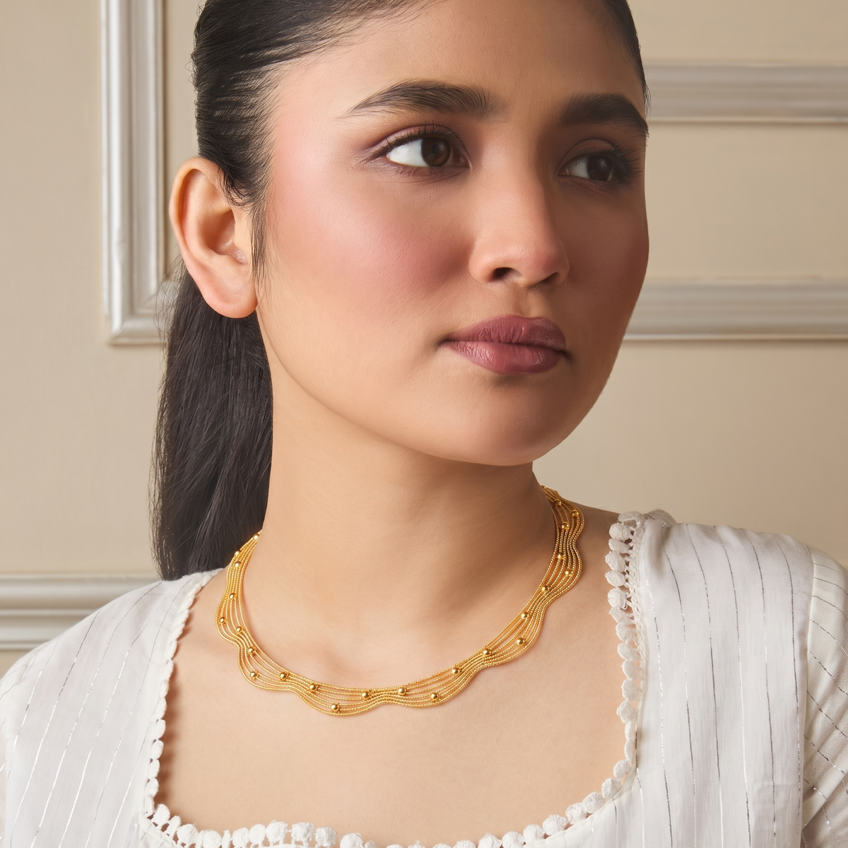 Tara Antique Silver Hasli Necklace