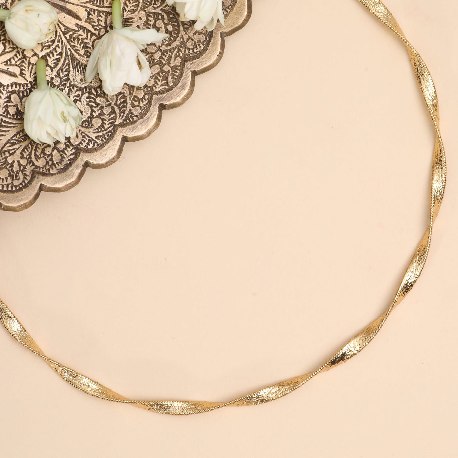 Necklace Wavy Silver Cuff Necklace